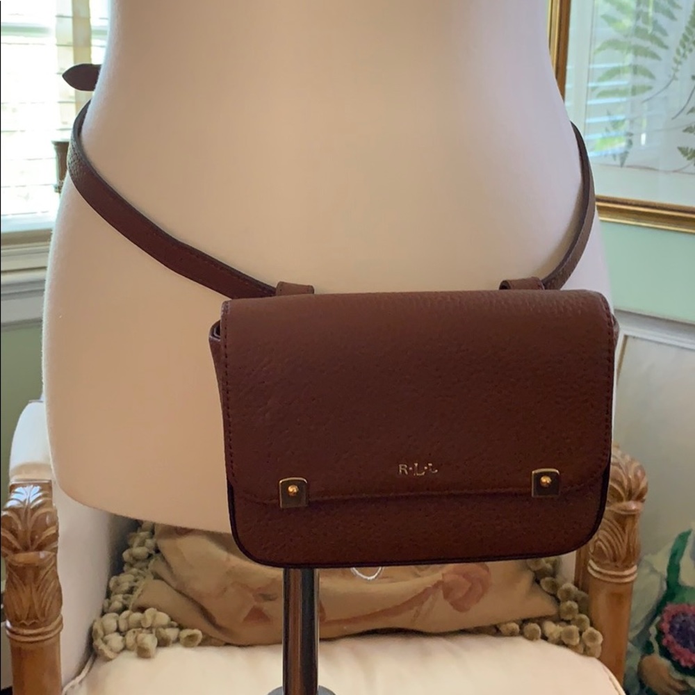 Ralph Lauren Tan Leather Belt Bag